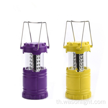 โรงงานราคาถูก 30 ปี 145 Lumens Super Bright Hanging Hanging Portable Telescopic LED Camping Lantern Flashlights ขับเคลื่อนโดยแบตเตอรี่ AA